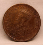 Quarter Anna Coin of King George V of Calcutta Mint of 1936 Bronze