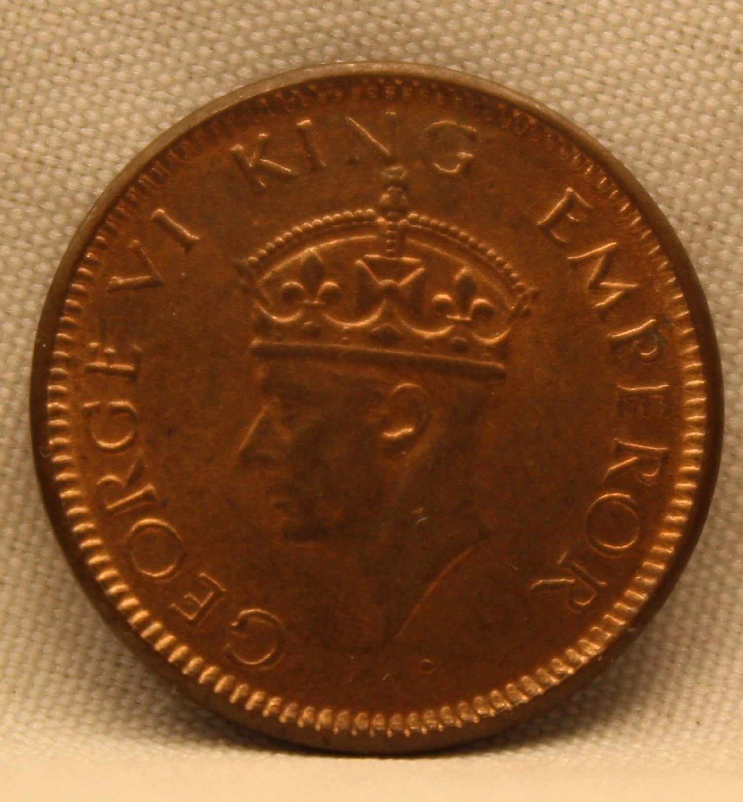 1/12 Anna Coin of King George VI of Bombay Mint of 1941 Copper-Nickel