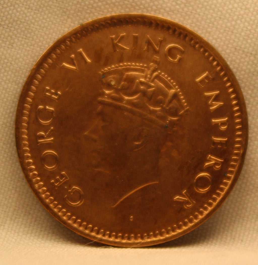 Half Pice Coin of King George VI of Calcutta Mint of 1940 Bronze