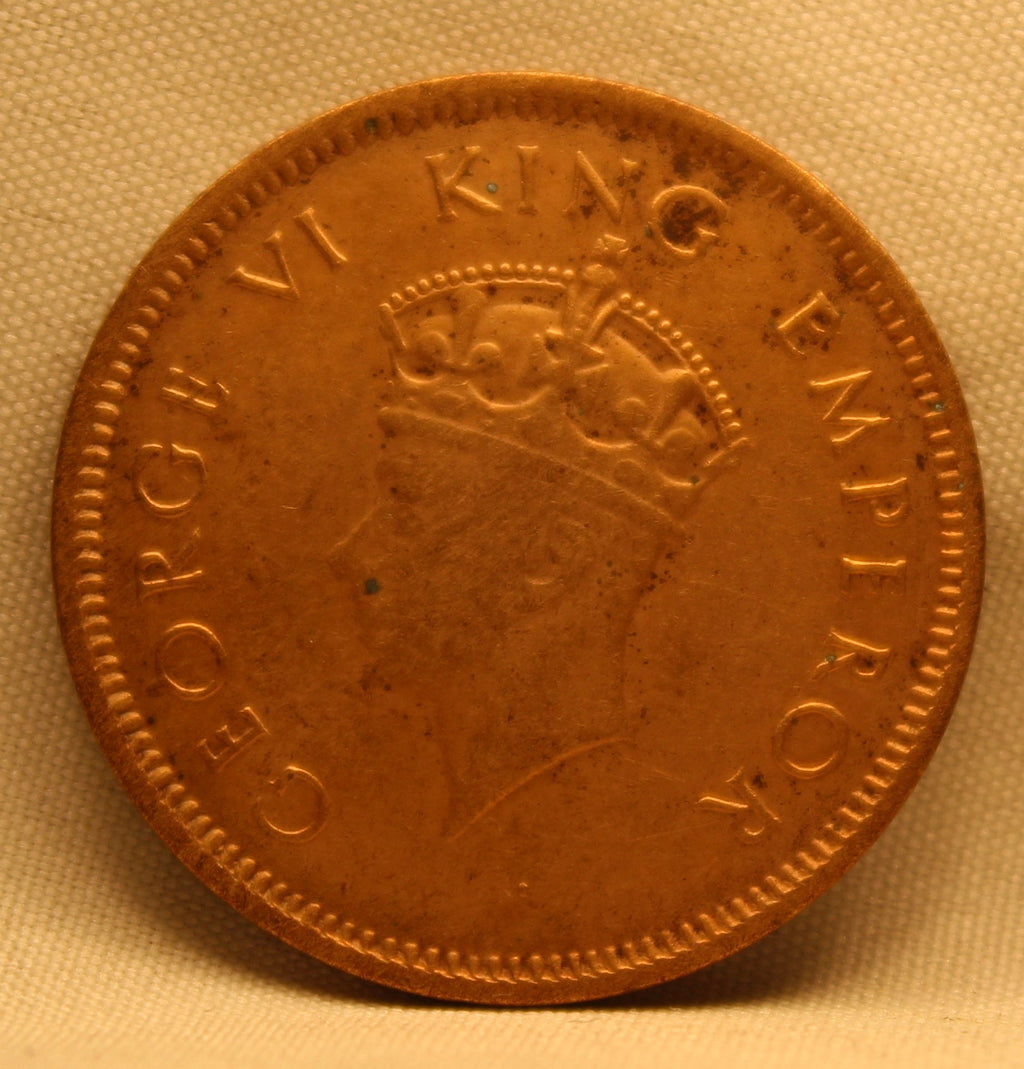 Quarter Anna 1939 George VI Copper coins