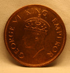 Quarter Anna 1940 George VI Copper coins