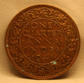 Quarter Anna 1941 George VI Copper coins