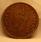 Quarter Anna 1941 George VI Copper coins