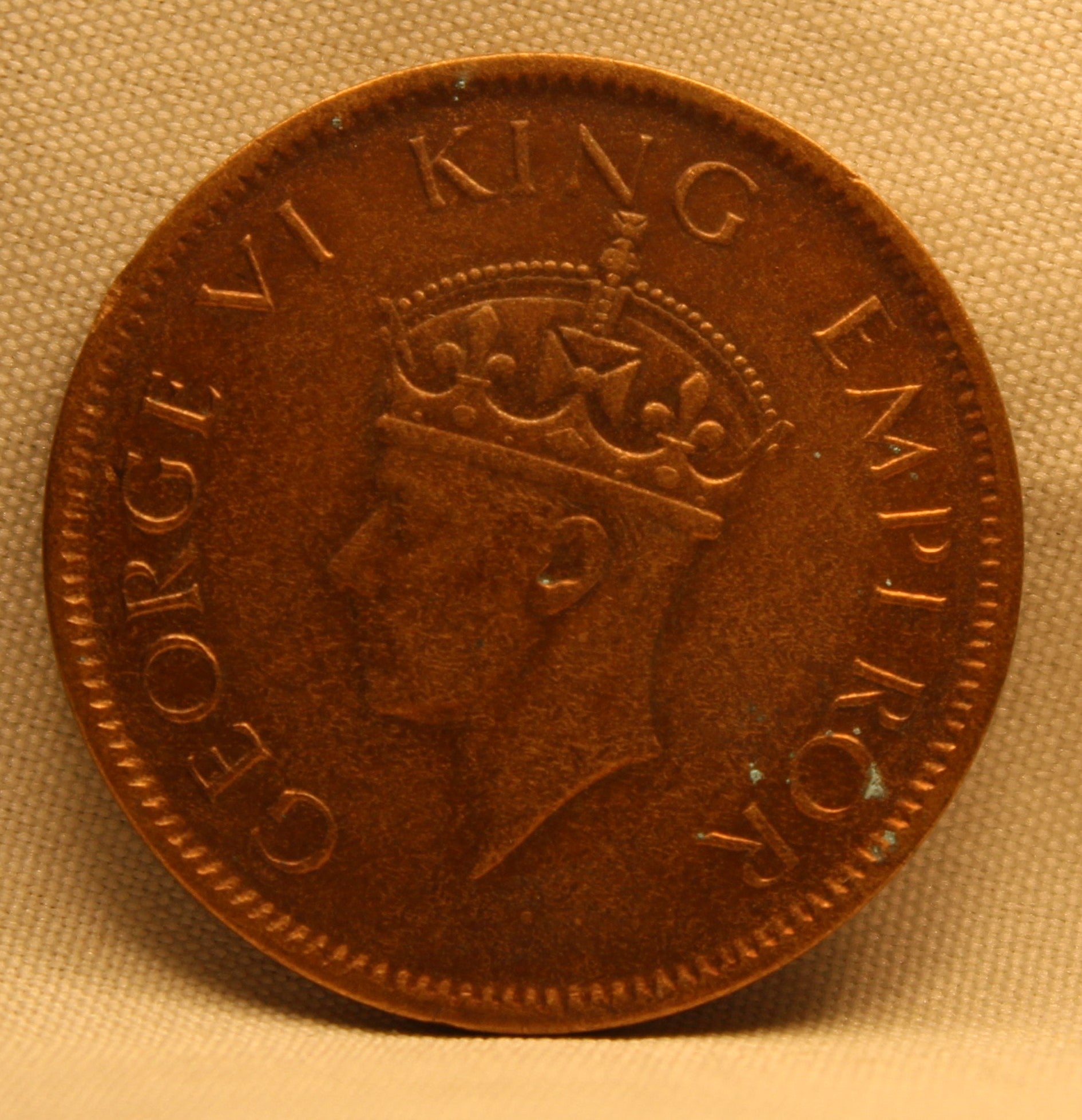 Quarter Anna 1941 George VI Copper coins