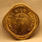 Half Anna 1942 George VI Nickel-Brass coins