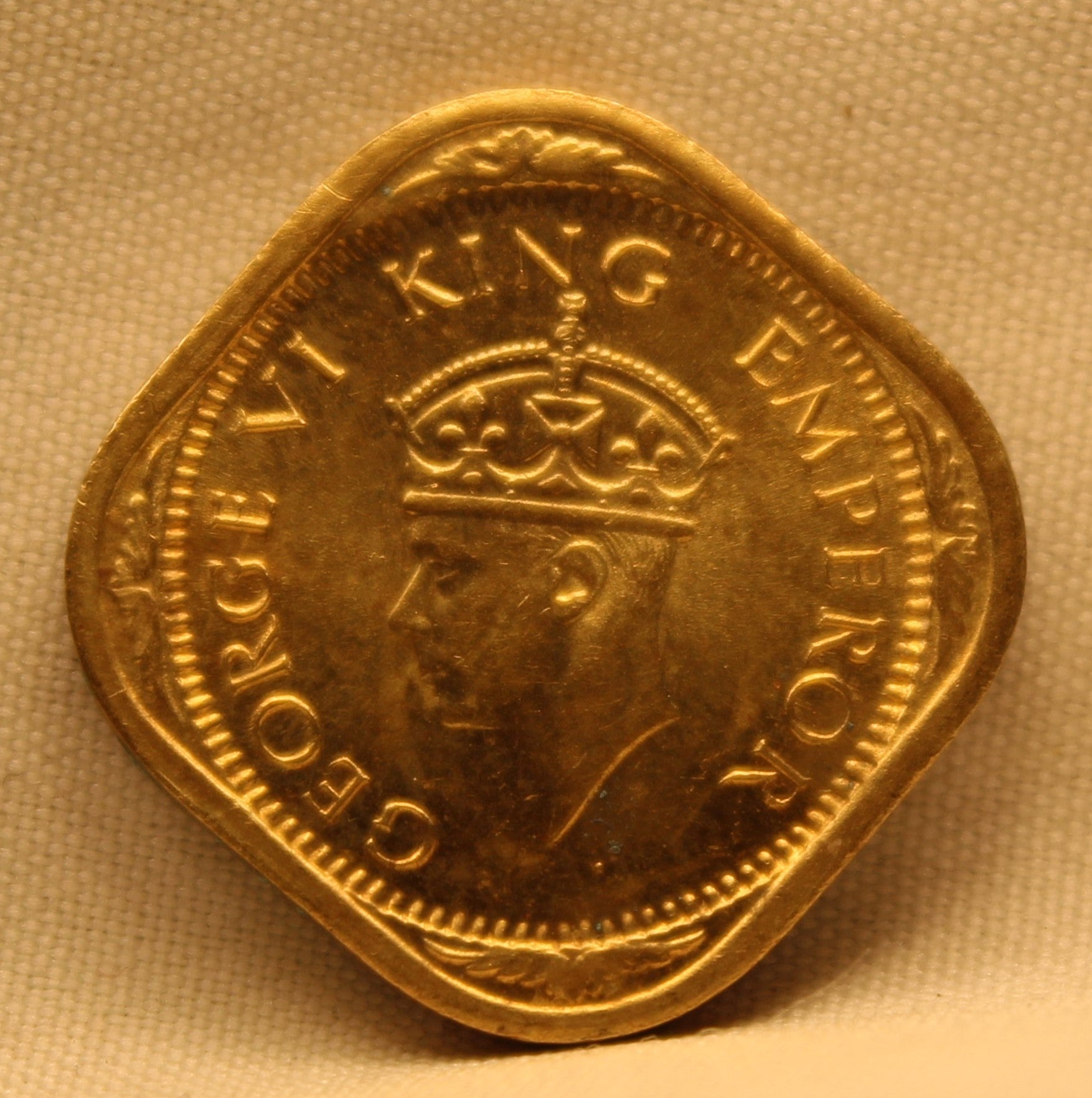 Half Anna 1942 George VI Nickel-Brass coins