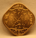 Half Anna 1943 George VI Nickel-Brass coins