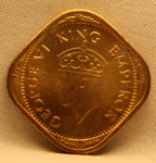 Half Anna 1944 George VI Nickel-Brass coins
