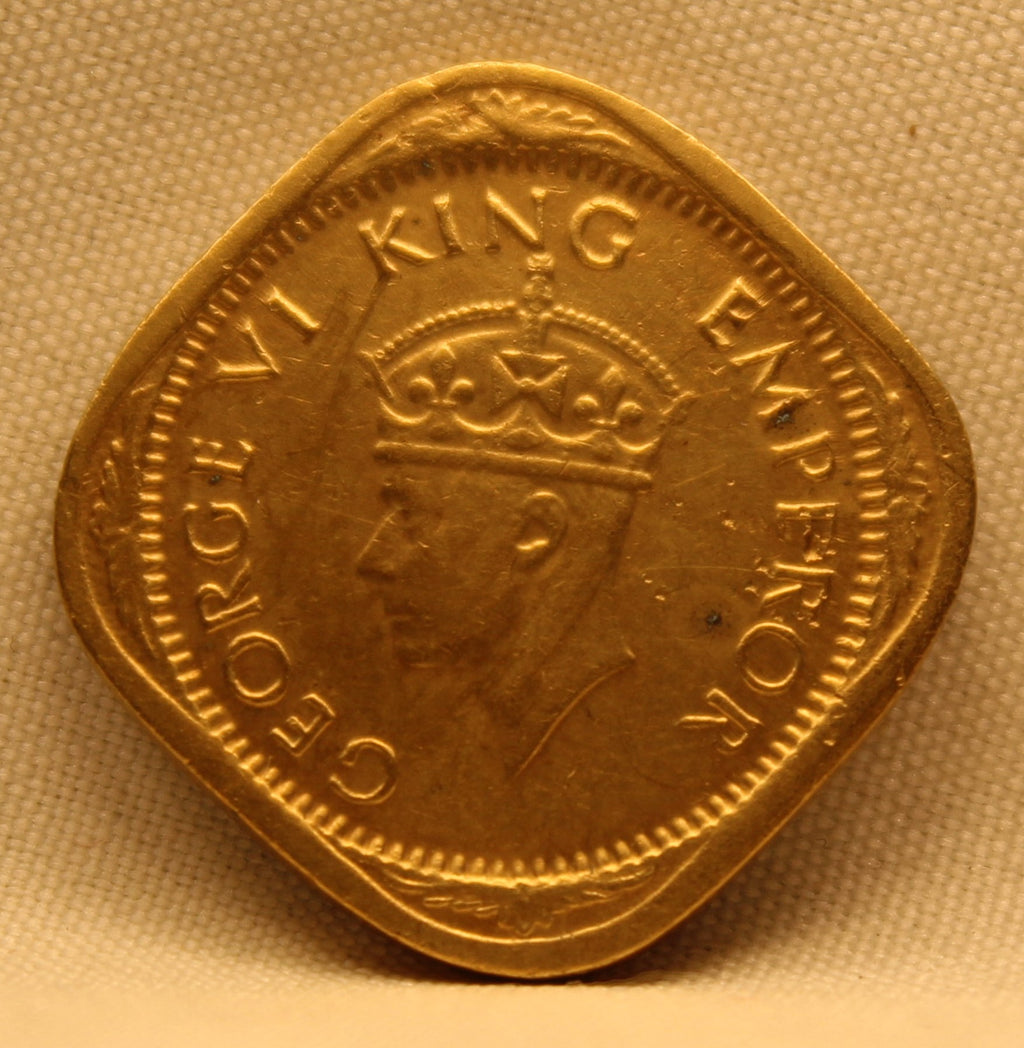 Half Anna 1945 George VI Nickel-Brass coins
