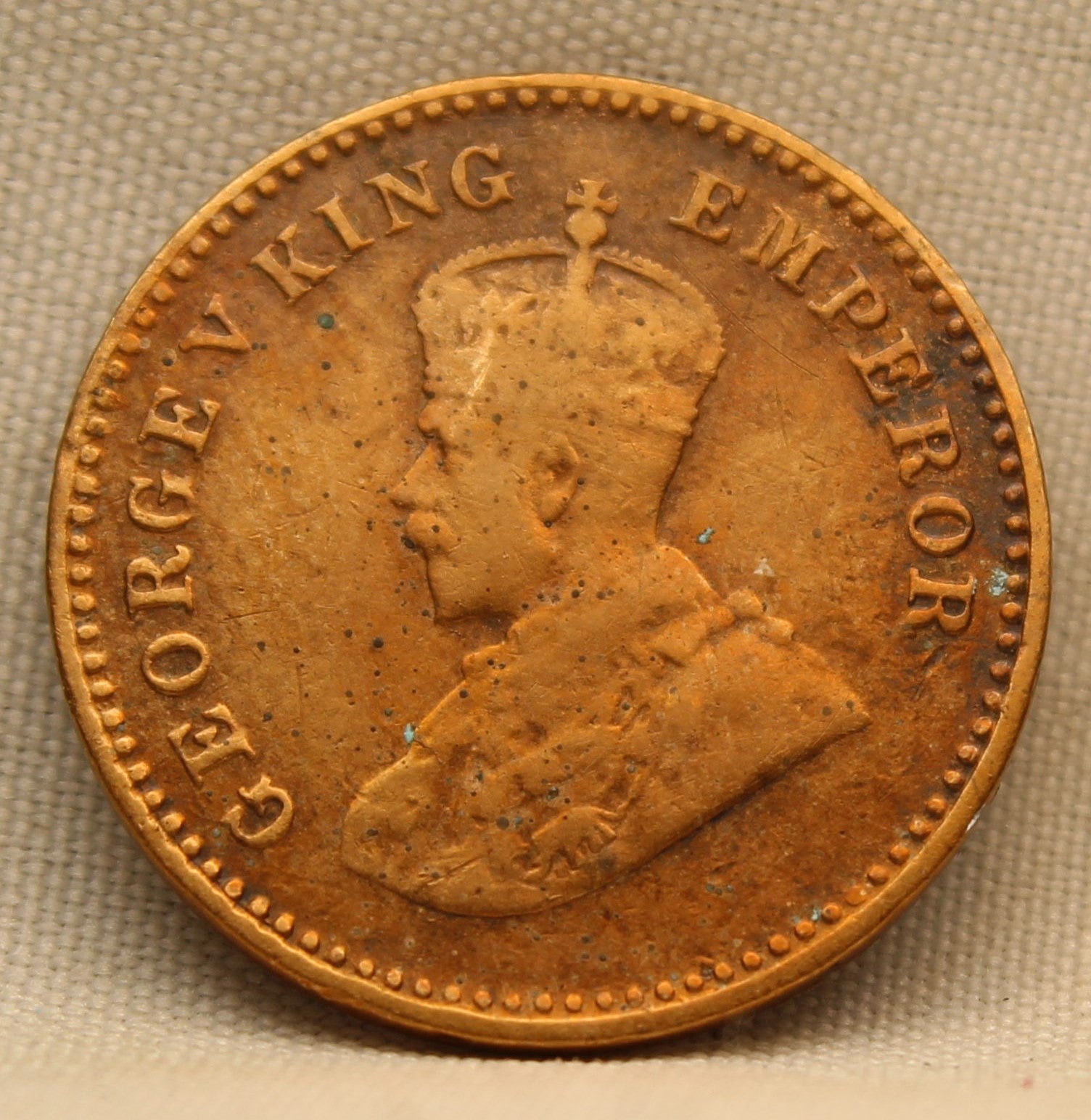 1\12 Anna 1915 George V Bronze coins