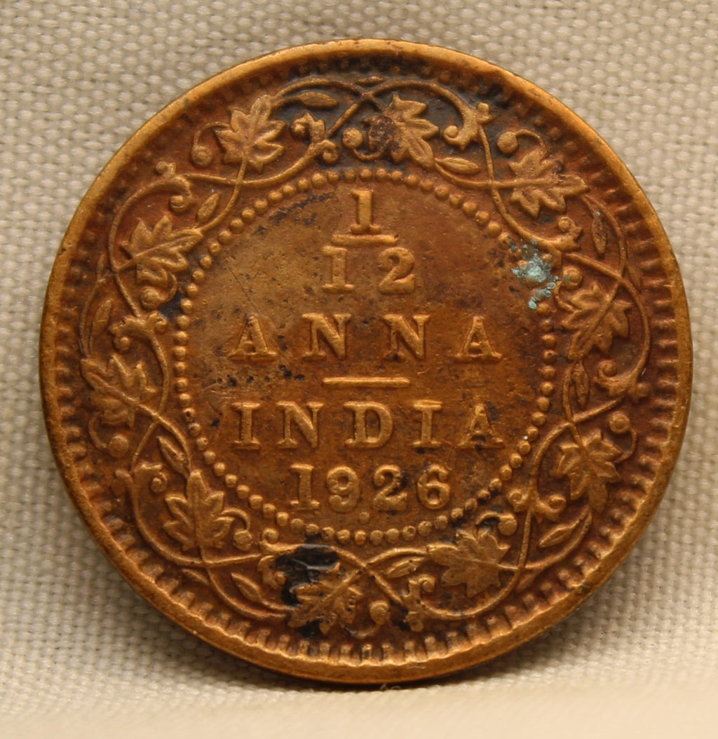 1/12 Anna 1926 George V Bronze Coin