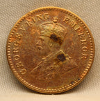 1/12 Anna 1929 George V Bronze Coin