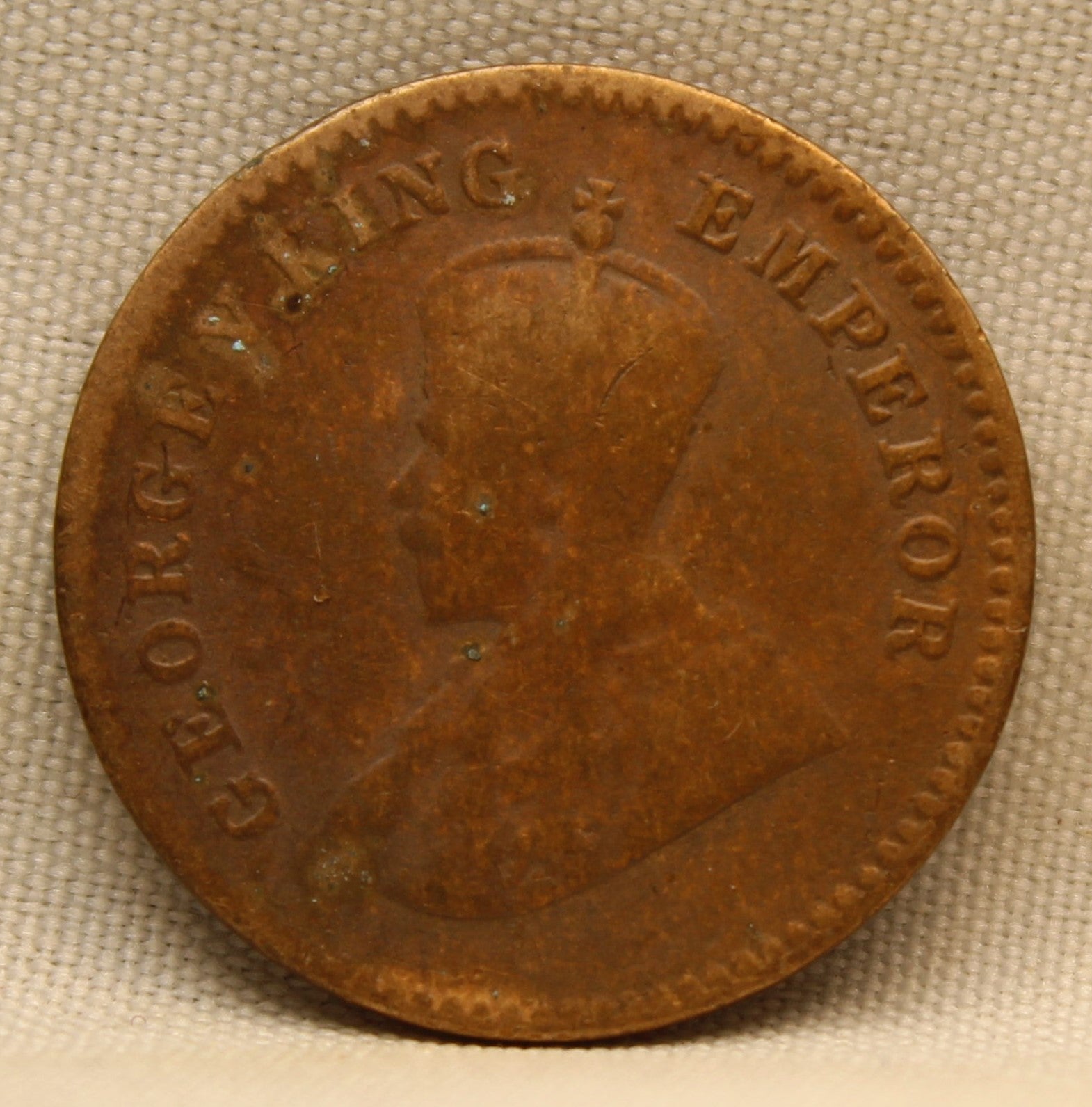 1\12 Anna 1921 George V Bronze coins