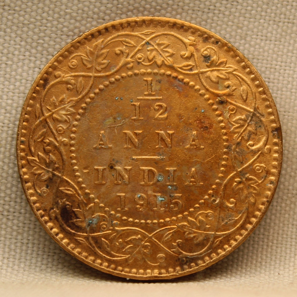 1\12 Anna 1915 George V Bronze coins
