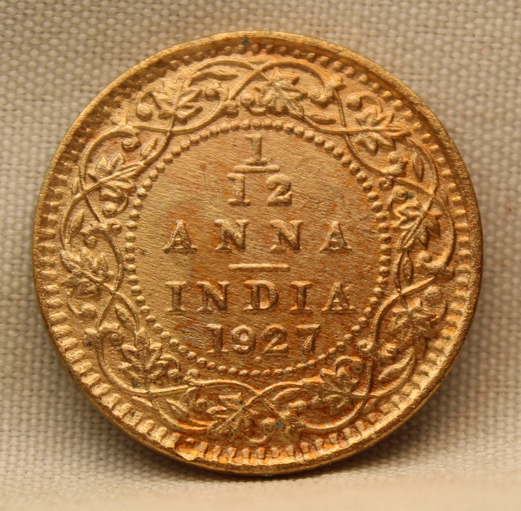 1\12 Anna 1927 George V Bronze coins