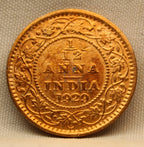 1\12 Anna 1929 George V Bronze coins