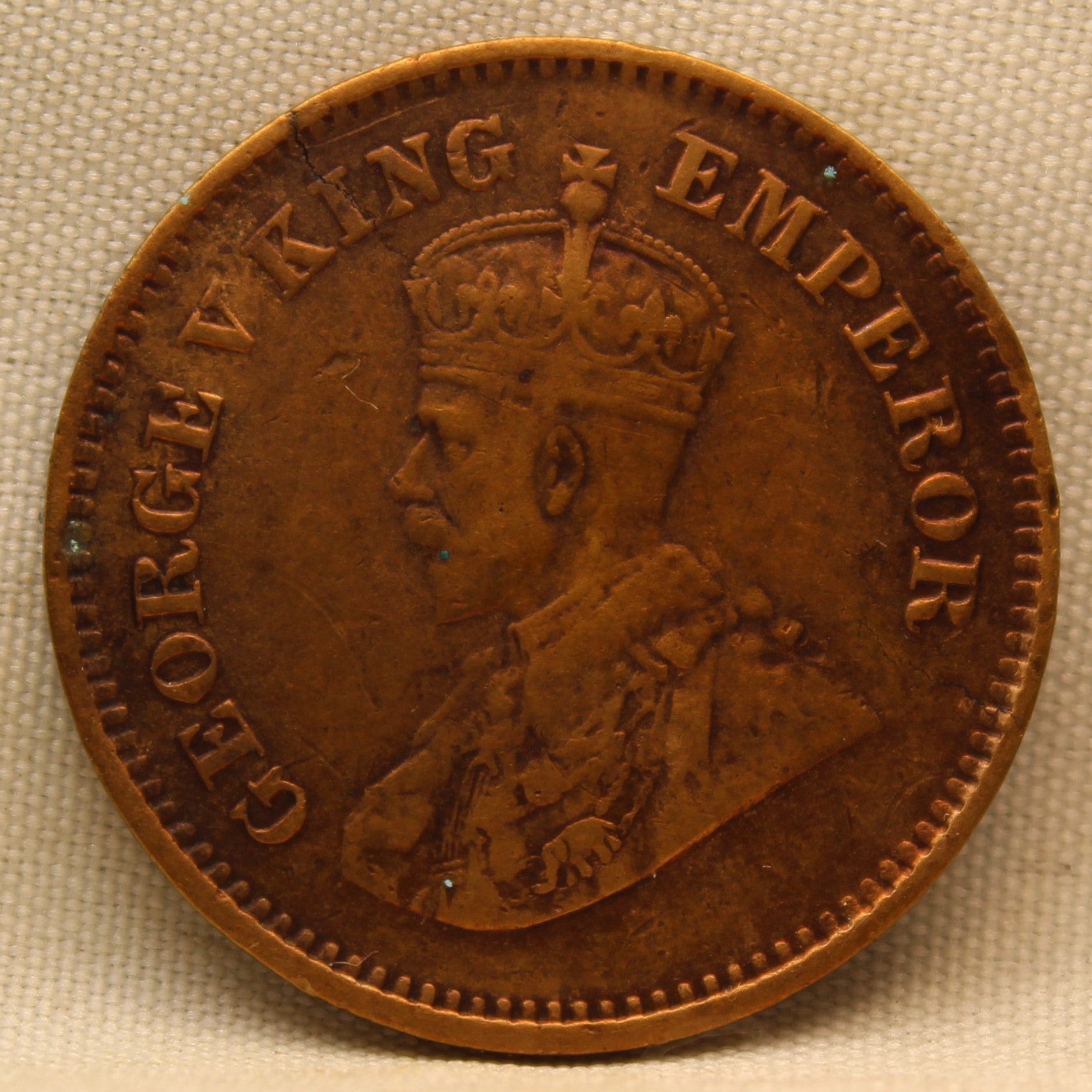 Half Pice 1915 George V Bronze coins