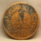 Half Pice 1918 George V Bronze coins
