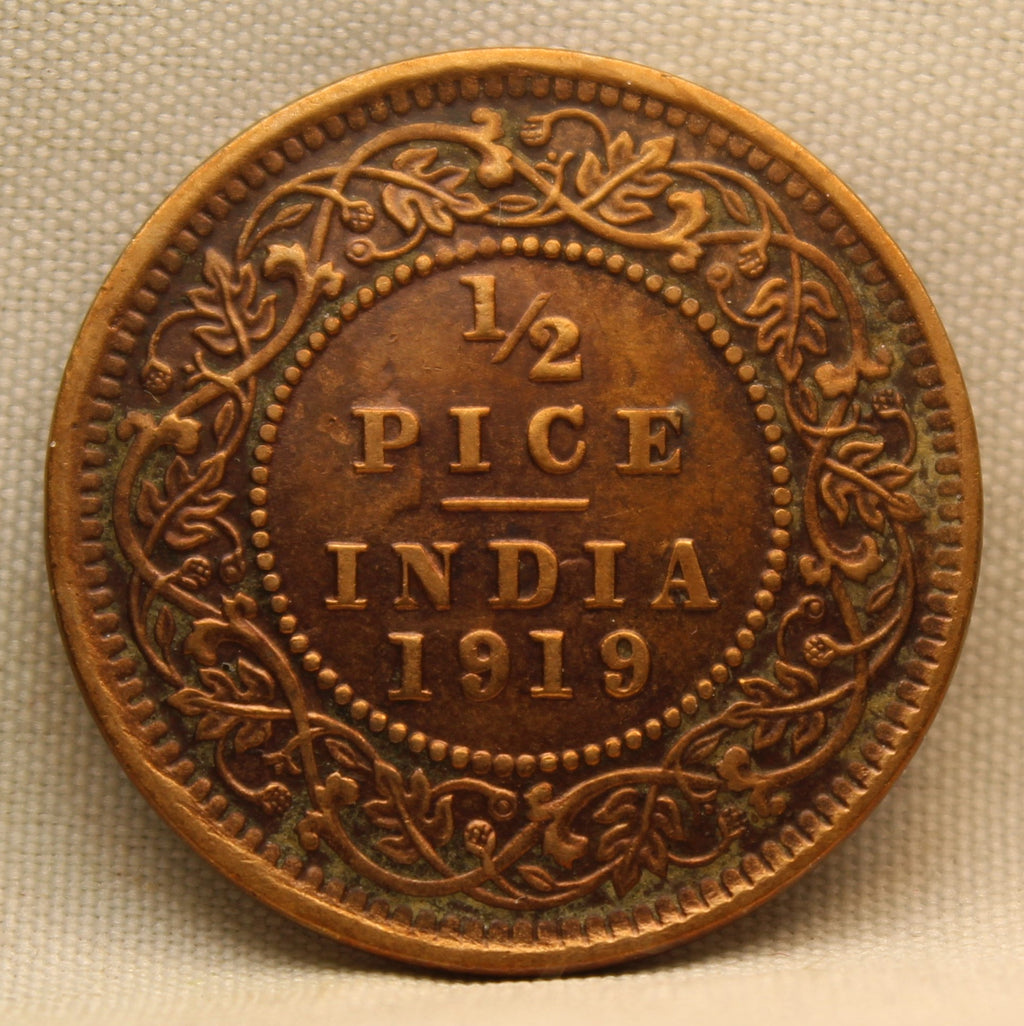 Half Pice 1919 George V Bronze coins