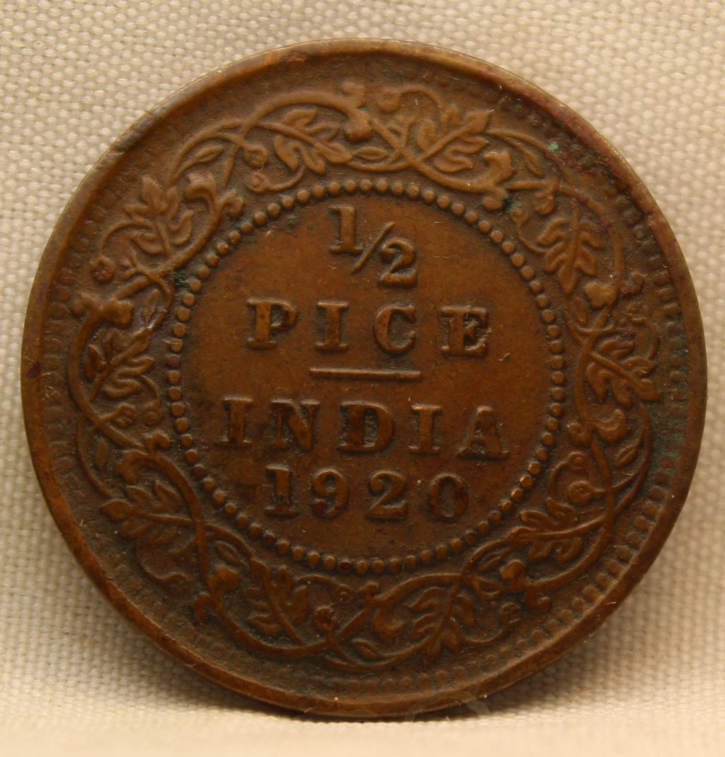 Half Pice 1920 George V Bronze coins