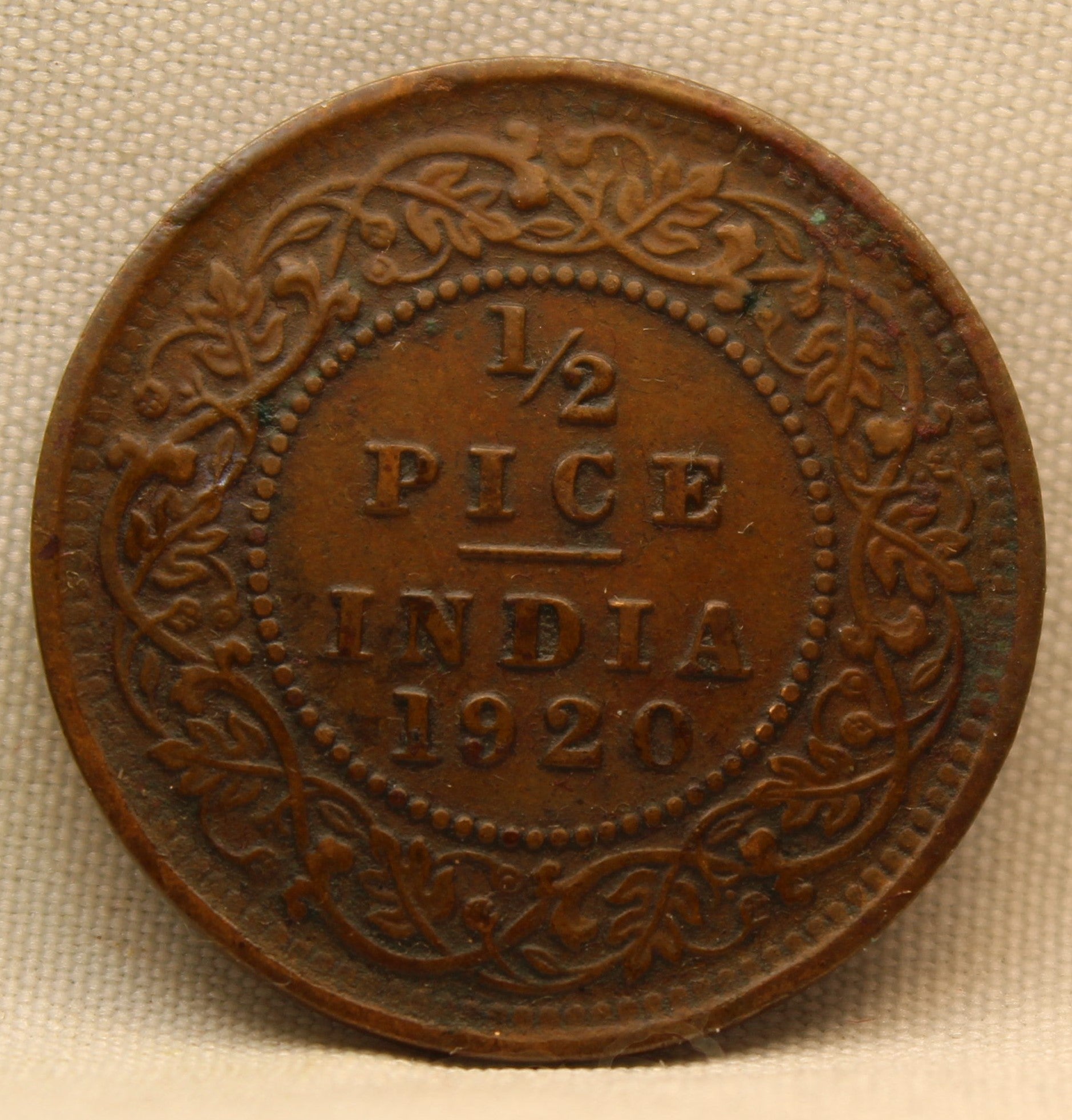 Half Pice 1920 George V Bronze coins