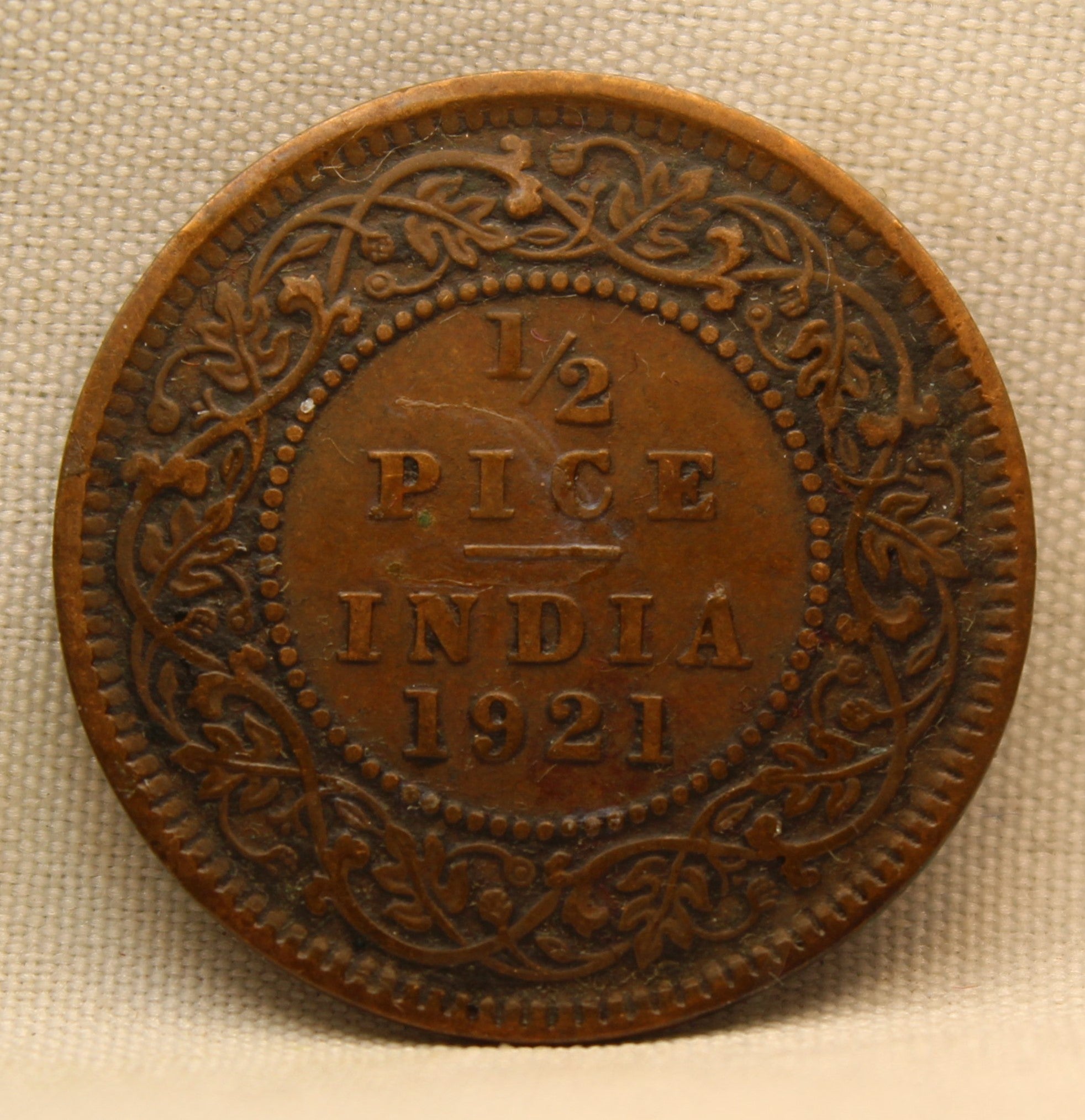 Half Pice 1921 George V Bronze coins