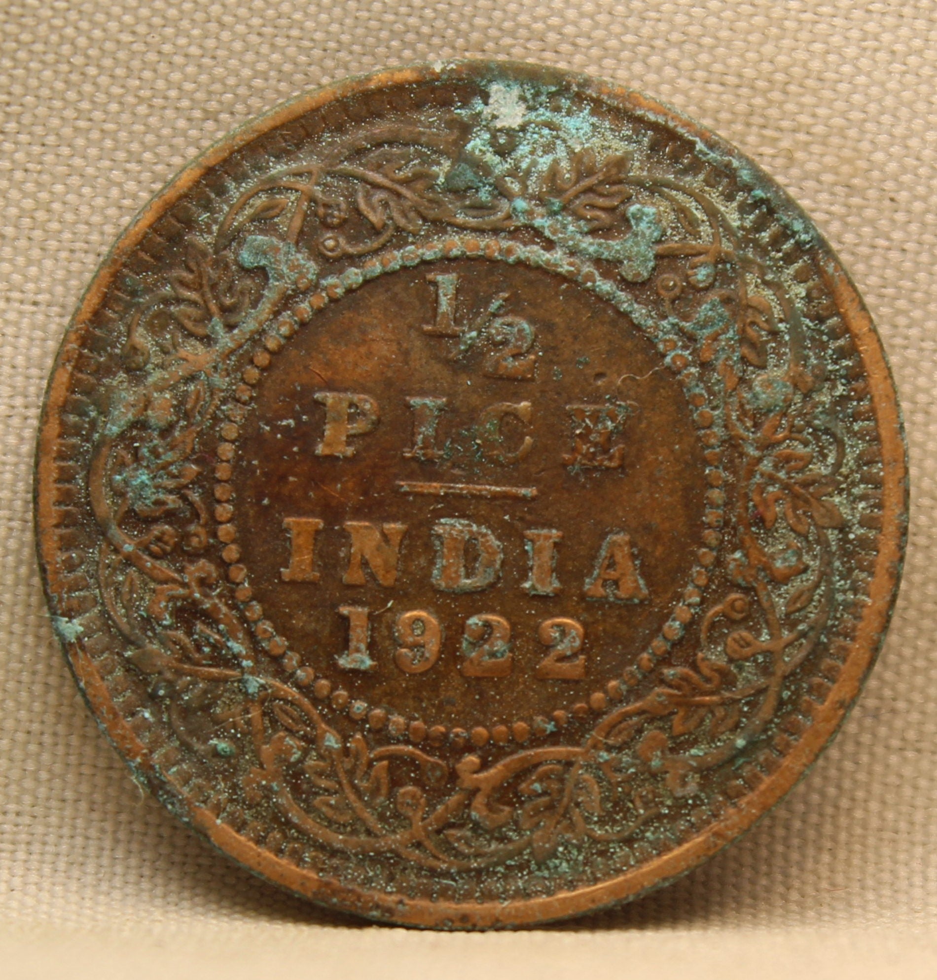 Half Pice 1922 George V Bronze coins