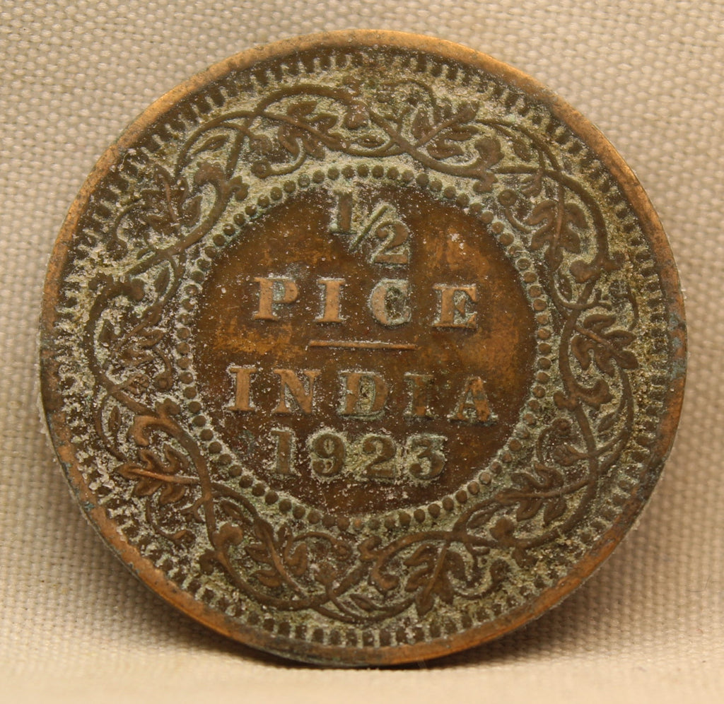 Half Pice 1923 George V Bronze coins