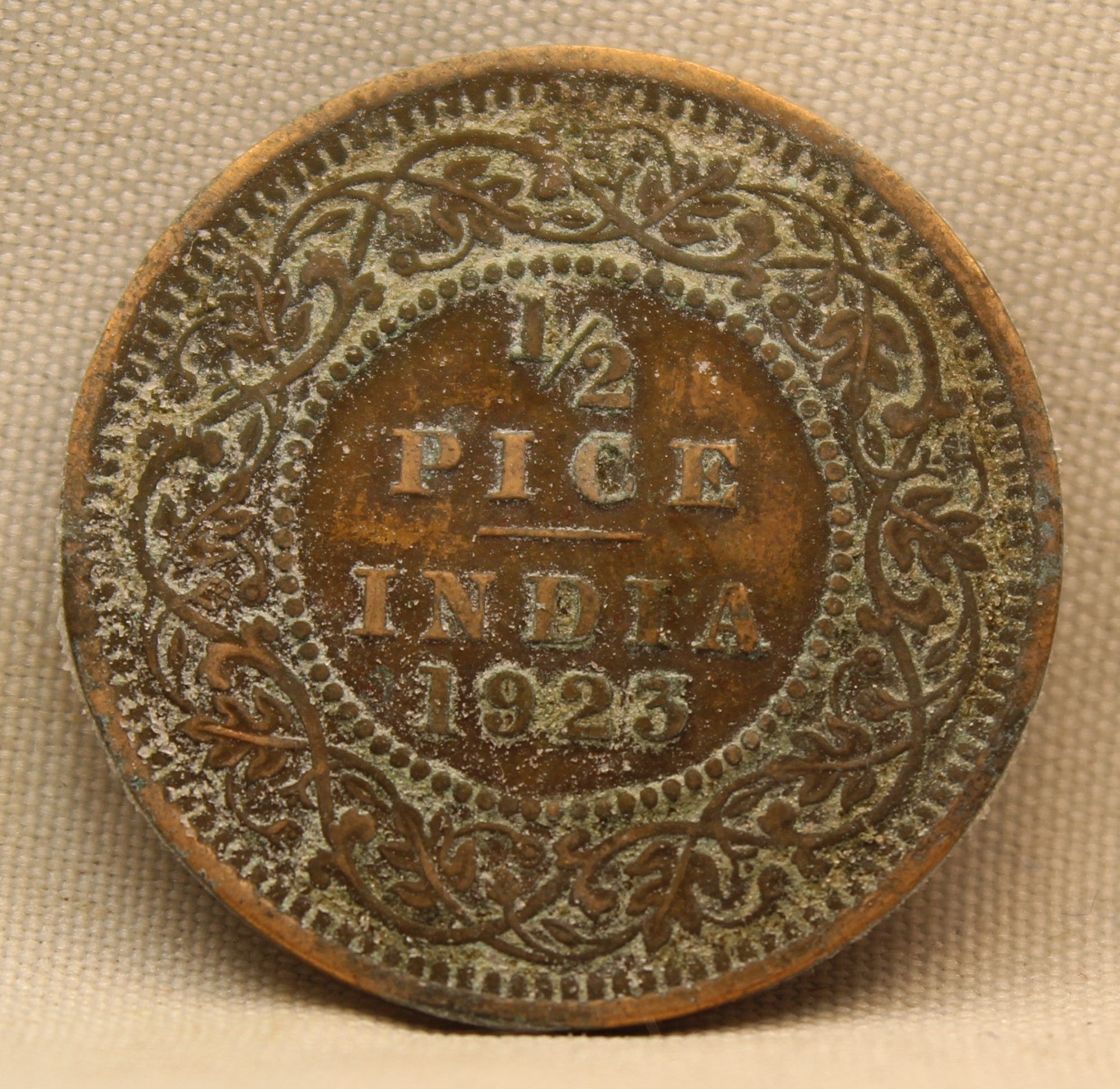 Half Pice 1923 George V Bronze coins