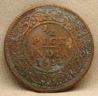 Half Pice 1924 George V Bronze coins