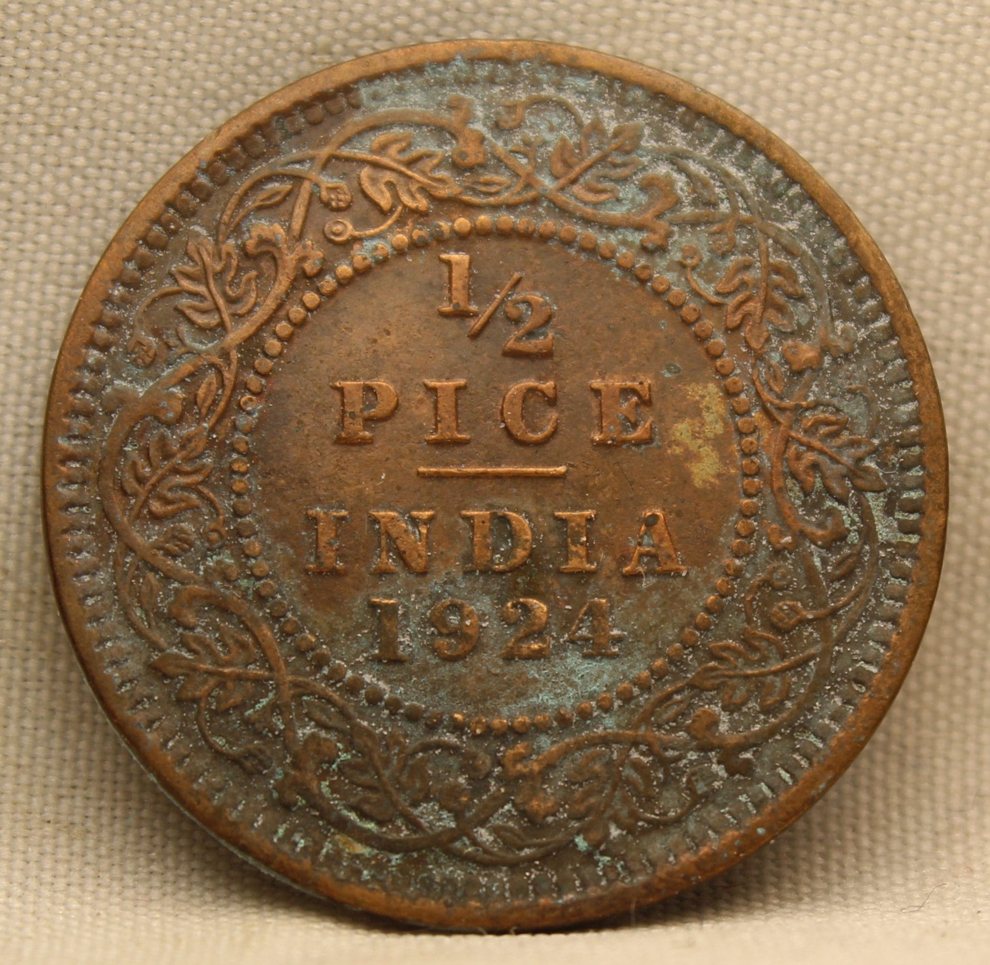 Half Pice 1924 George V Bronze coins