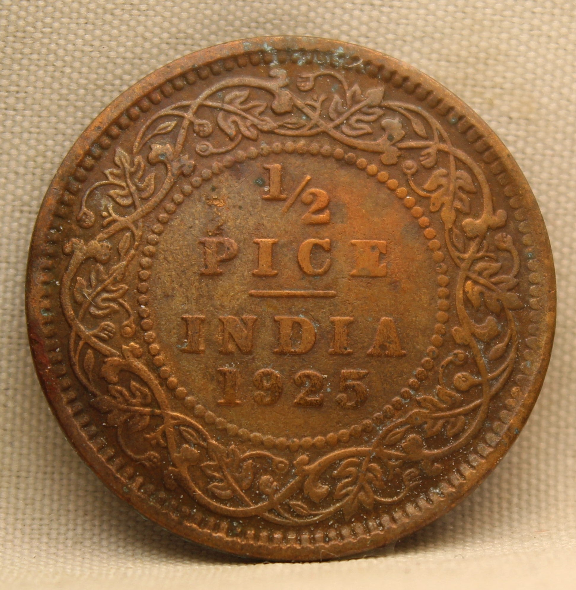 Half Pice 1925 George V Bronze coins