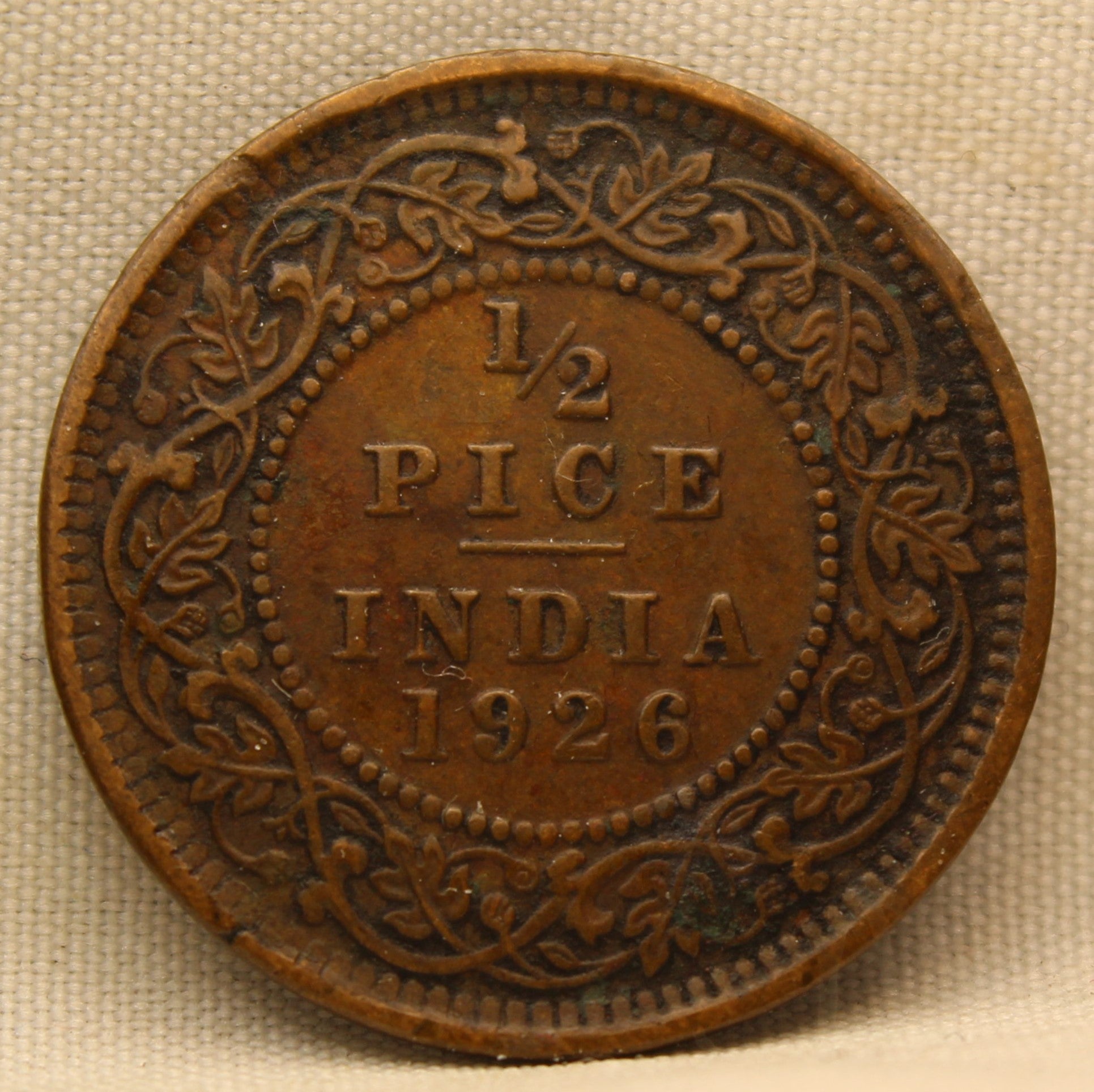 Half Pice 1926 George V Bronze coins