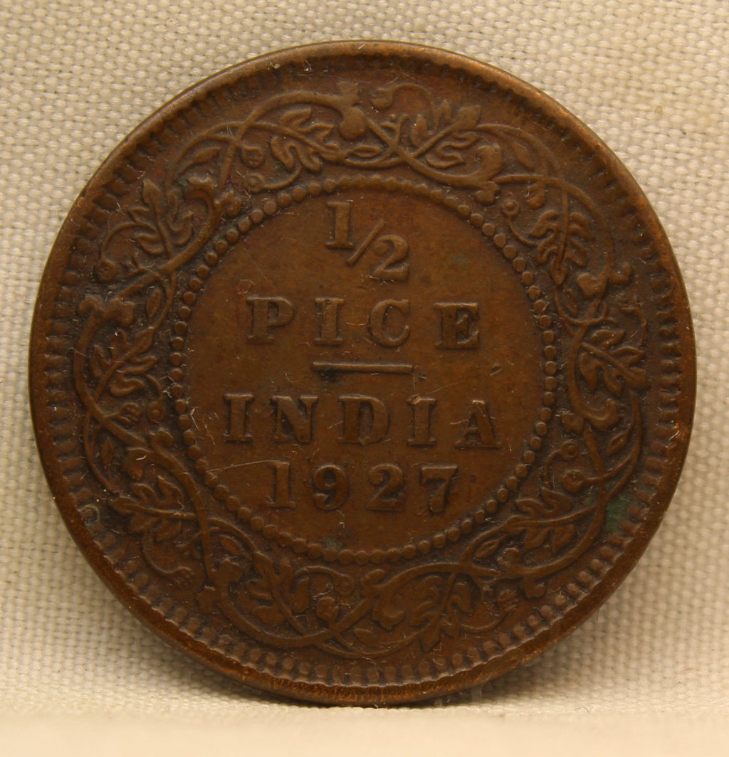 Half Pice 1927 George V Bronze coins