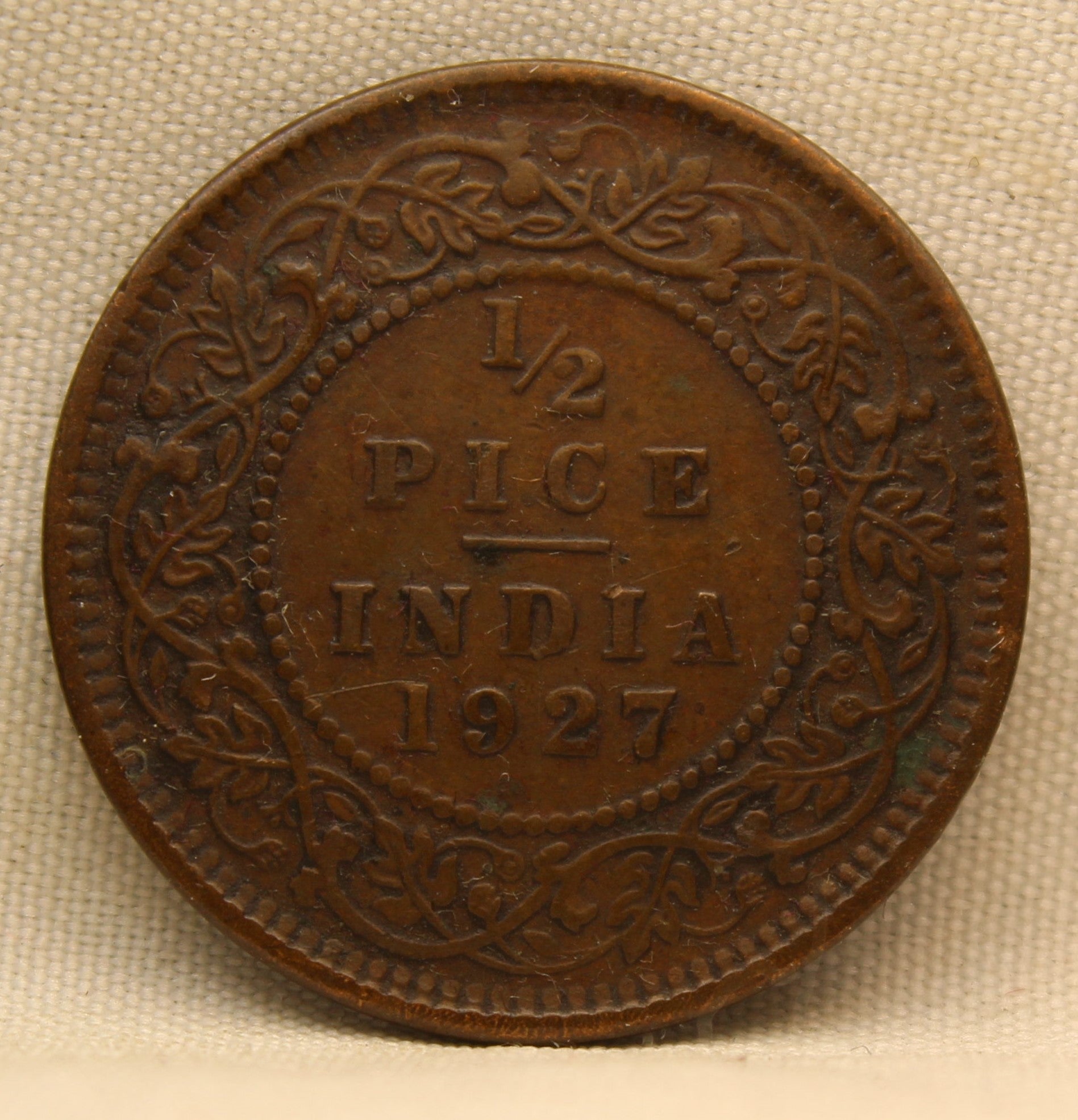 Half Pice 1927 George V Bronze coins