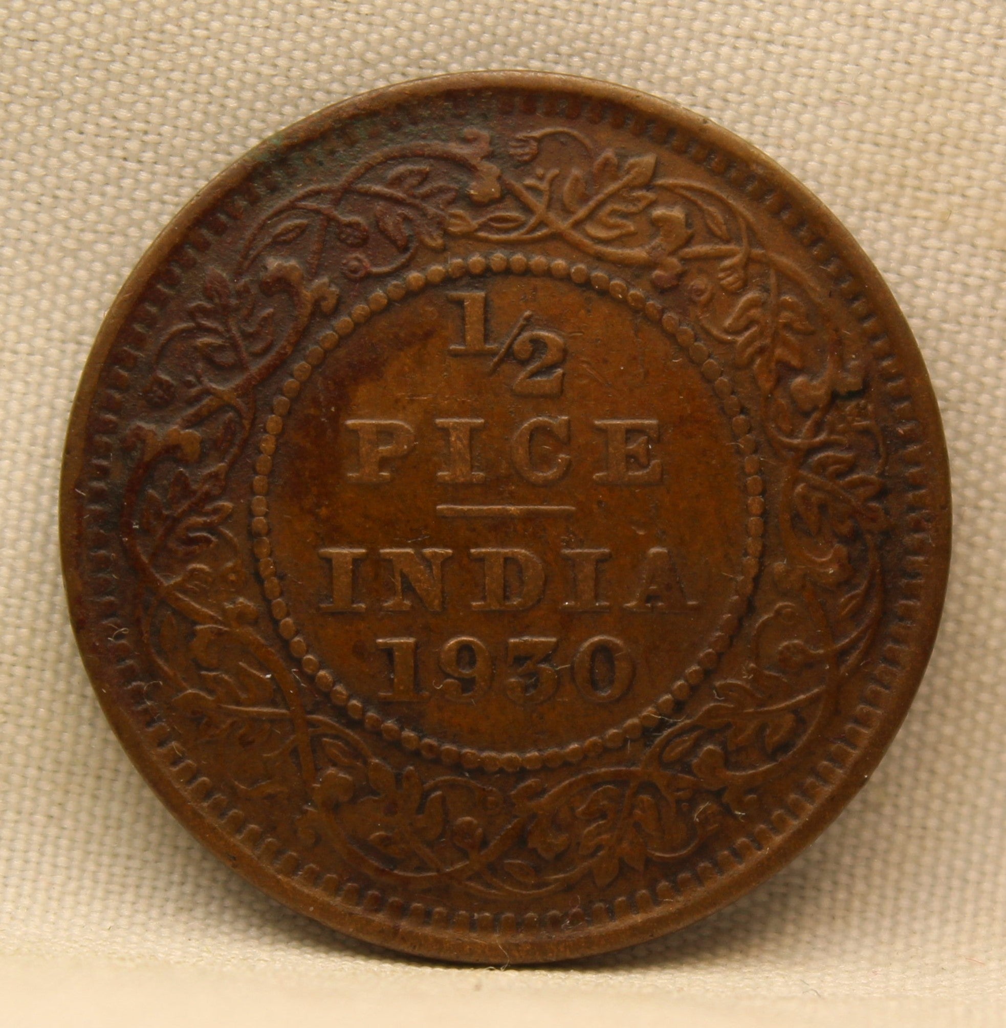 Half Pice 1930 George V Bronze coins