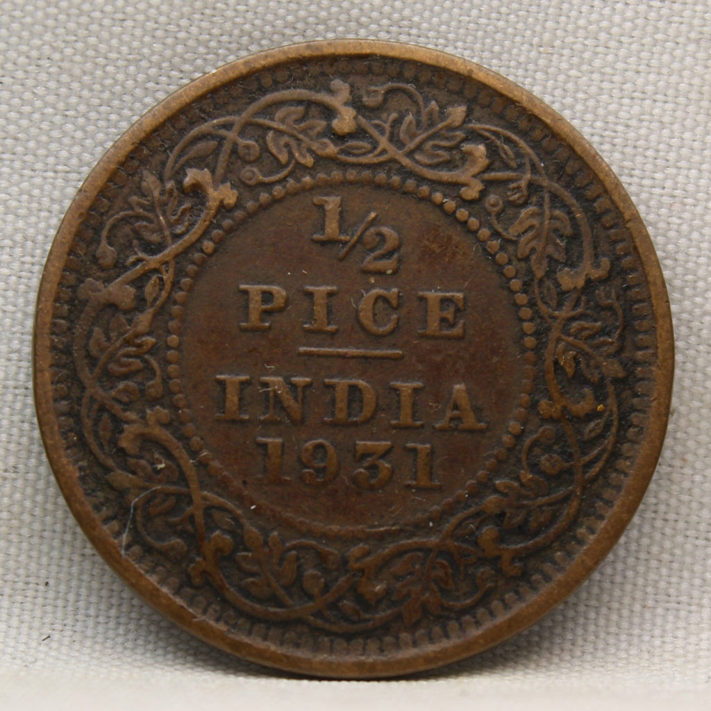 Half Pice 1931 George V Bronze coins