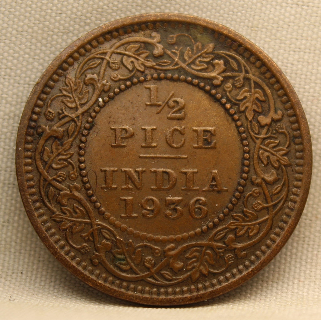 Half Pice 1936 George V Bronze coins