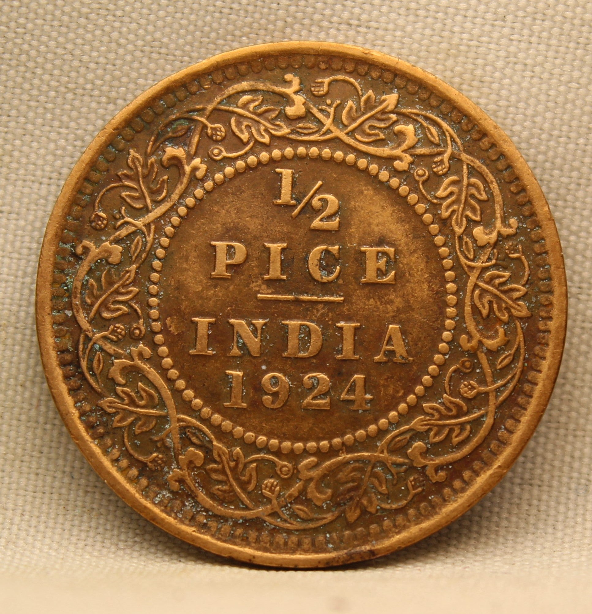 Half Pice 1924 George V Bronze coins