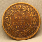 Half Pice 1912 George V Bronze coins