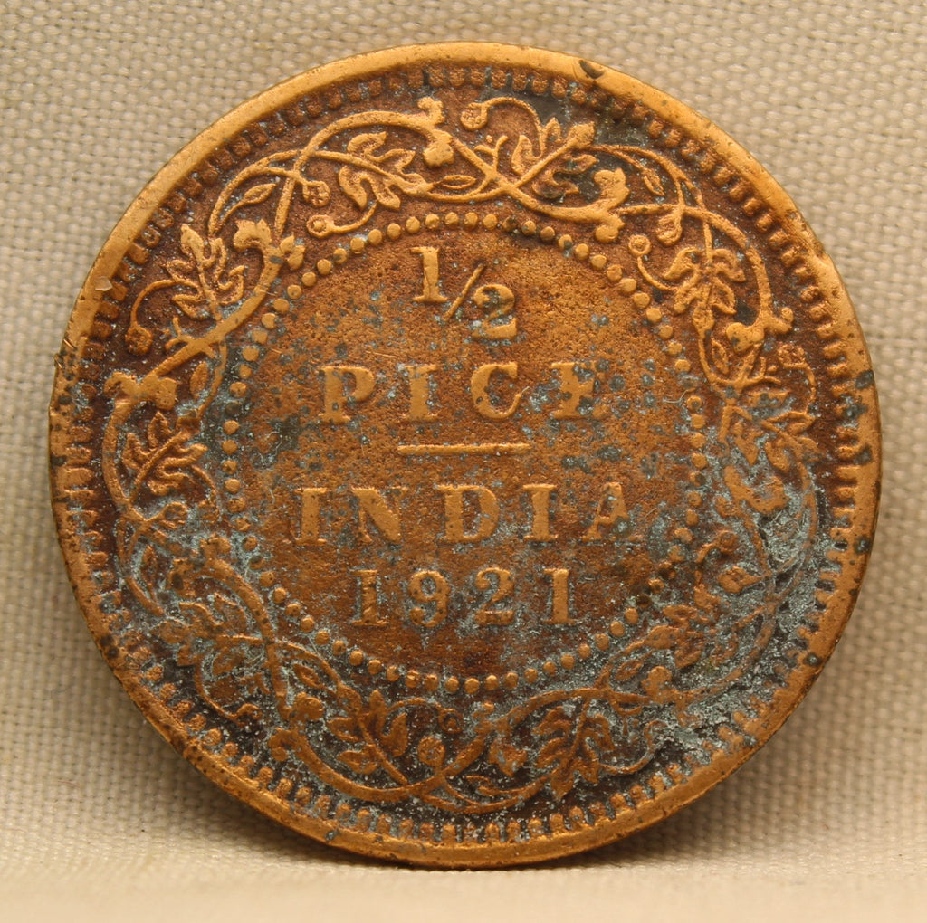 Half Pice 1921 George V Bronze coins