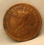 Half Pice 1922 George V Bronze coins