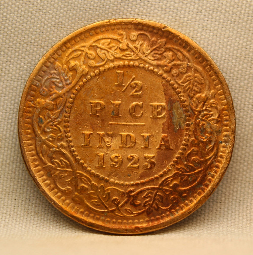 Half Pice 1923 George V Bronze coins