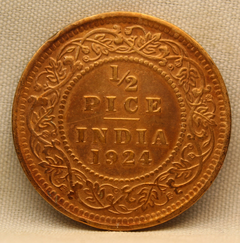 Half Pice 1924 George V Bronze coins