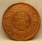 Half Pice 1924 George V Bronze coins