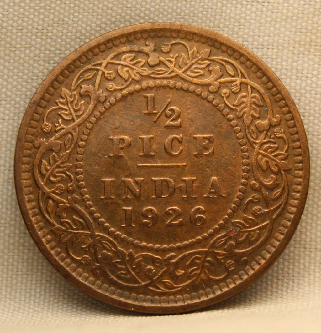 Half Pice 1926 George V Bronze coins