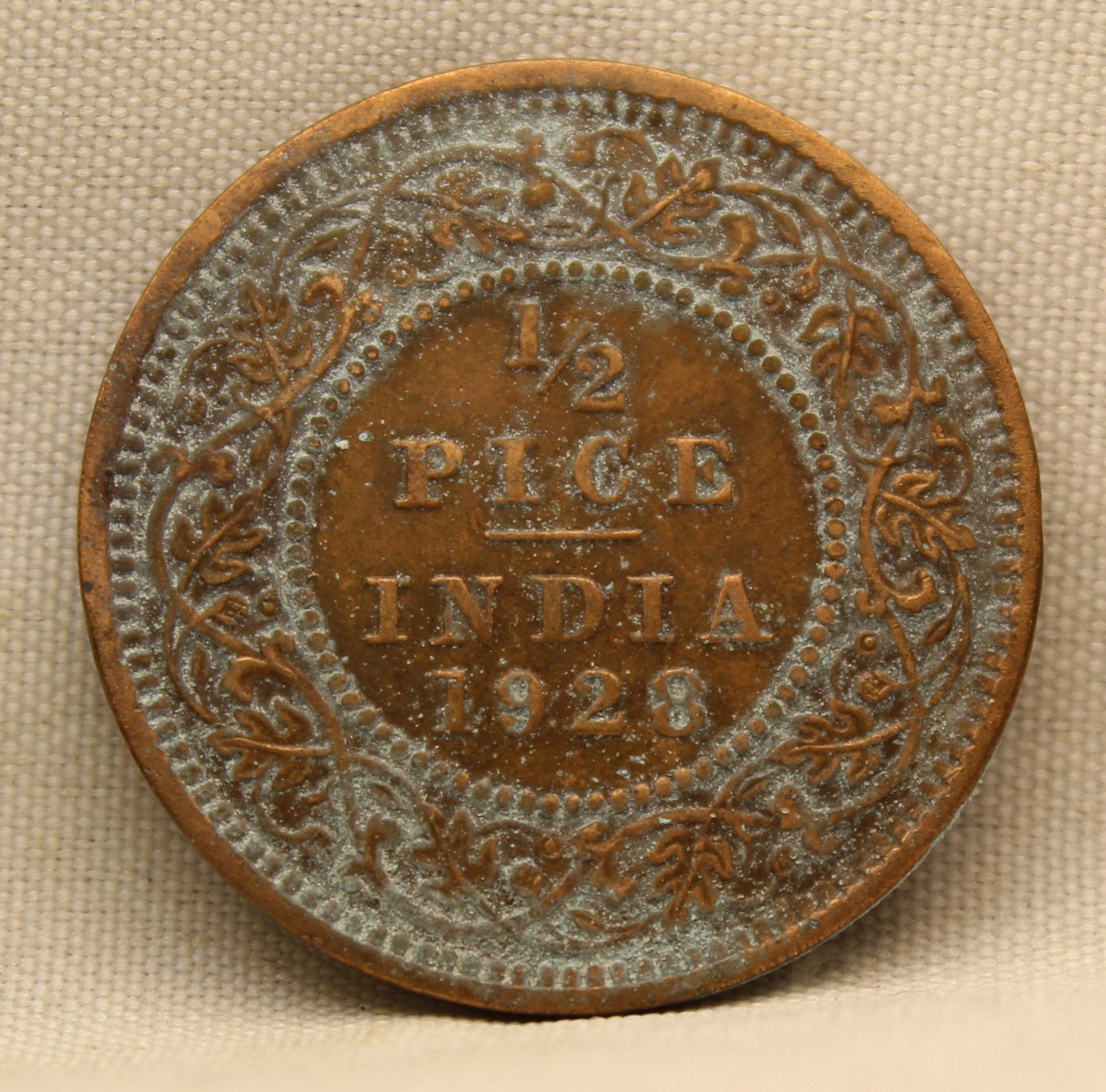 Half Pice 1928 George V Bronze coins
