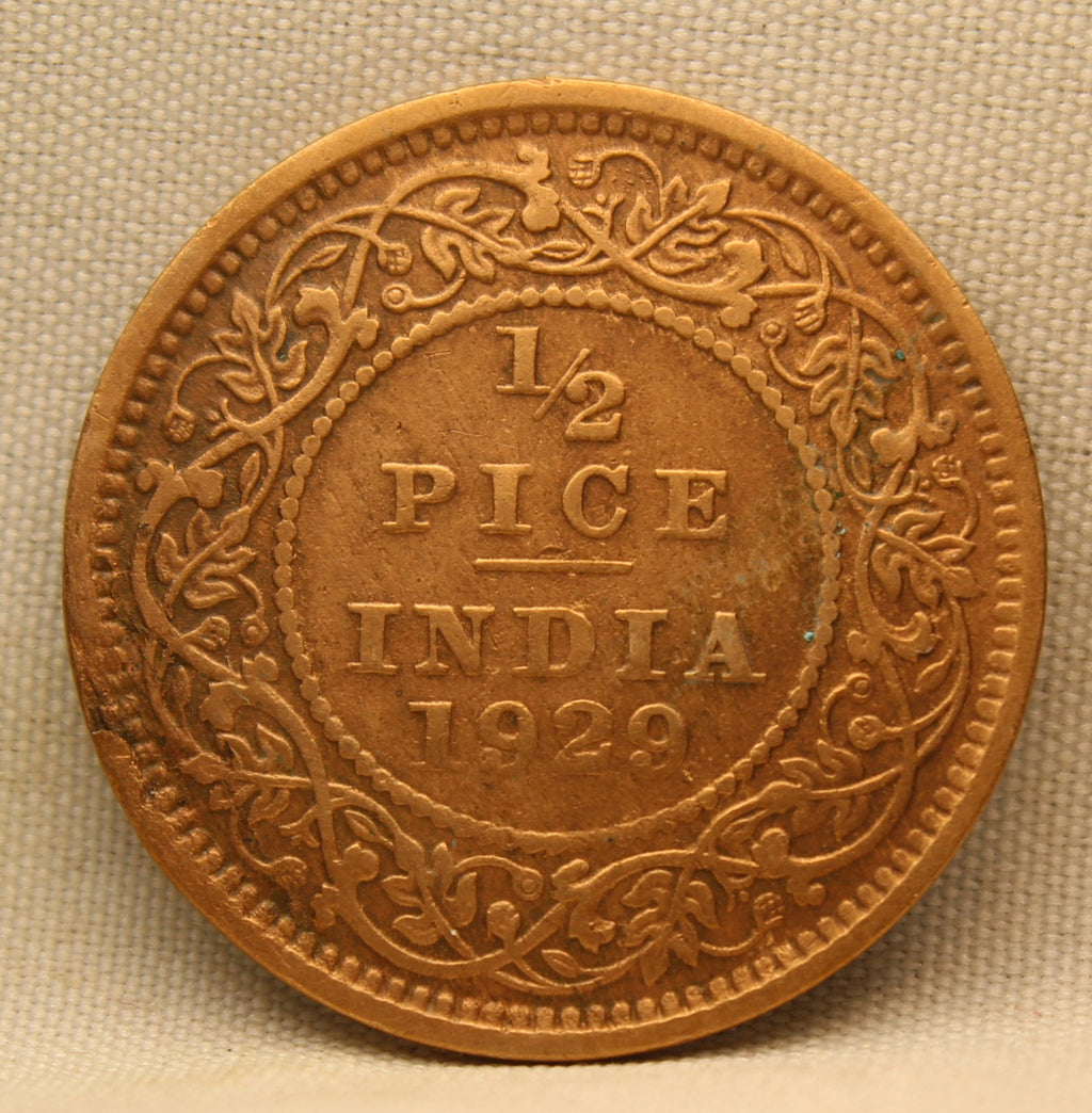 Half Pice 1929 George V Bronze coins