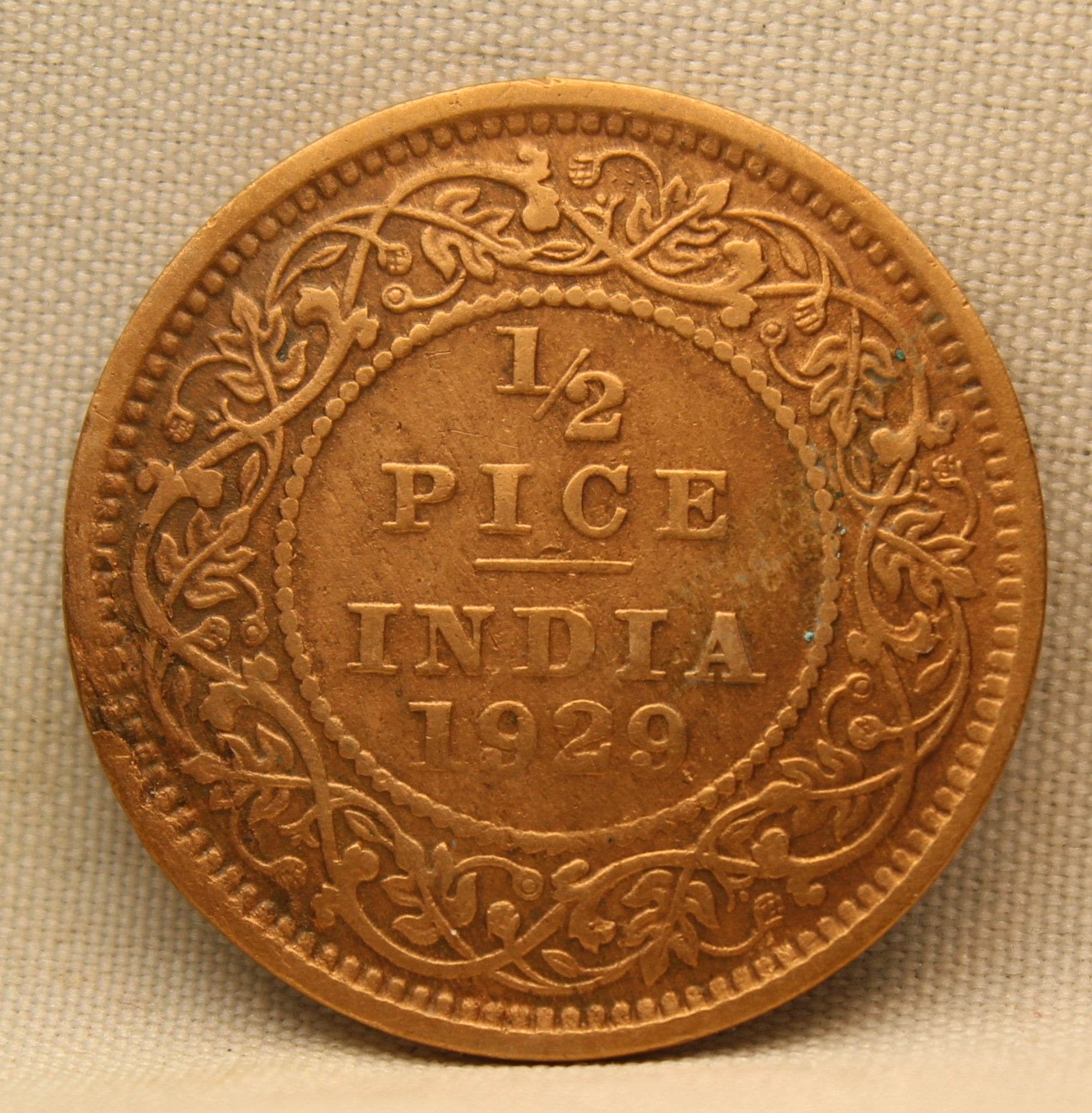 Half Pice 1929 George V Bronze coins