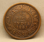 Half Pice 1931 George V Bronze coins
